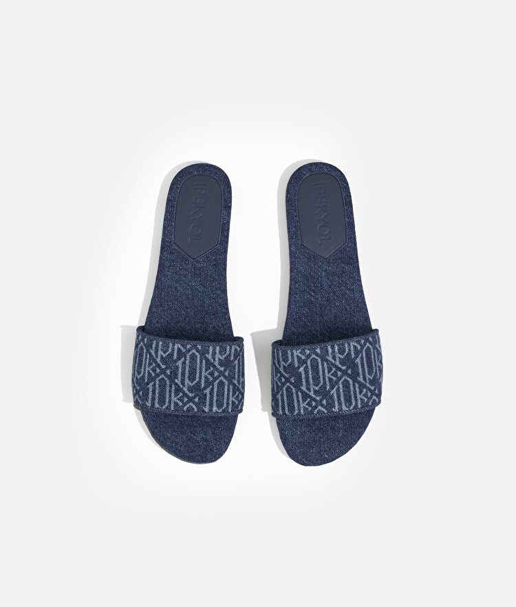 Monogram denim terlik