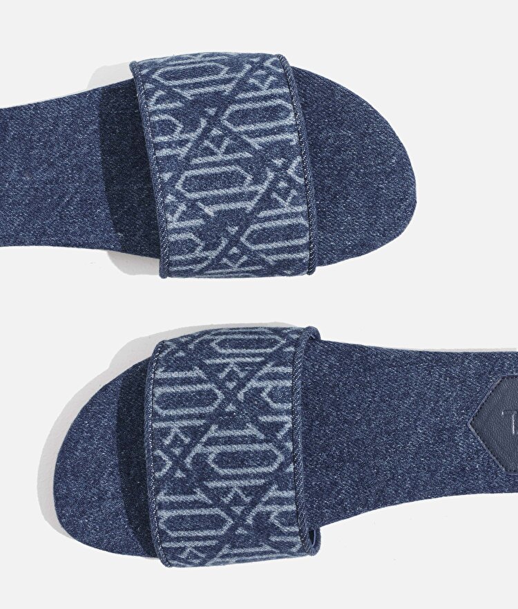 Monogram denim terlik