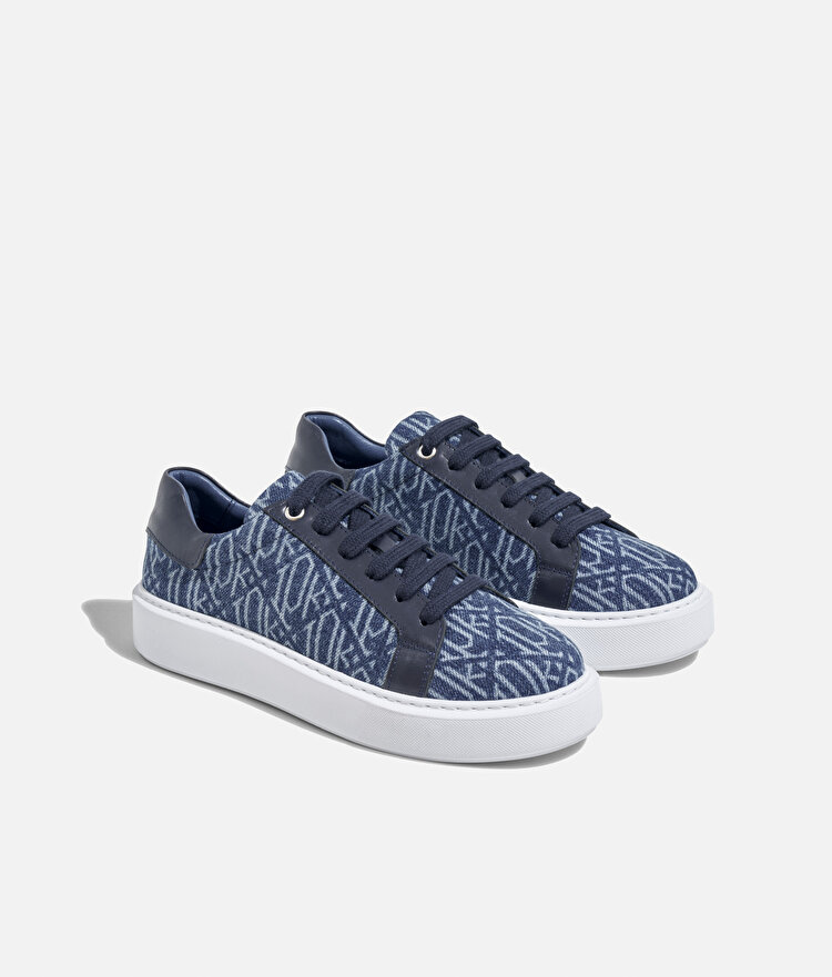 Monogram denim sneaker